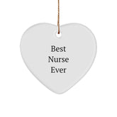 Funny Nurse Heart Ornament Gifts from Friends to Best Nurses Ever, Christmas Unique Presents - Image 1